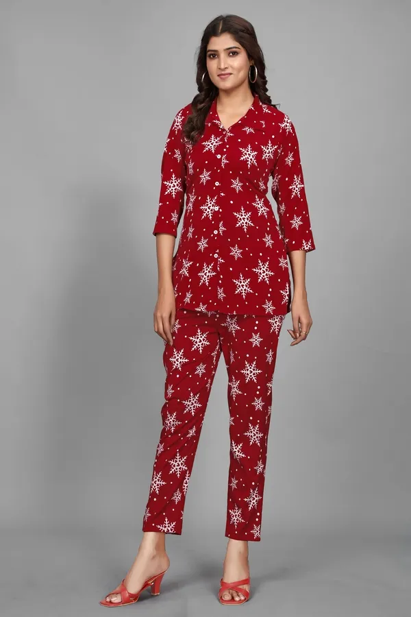 Red_Geometrical_Printed_Rayon_Kurta_and_Pant_Co-ord_Set_|_For_Women