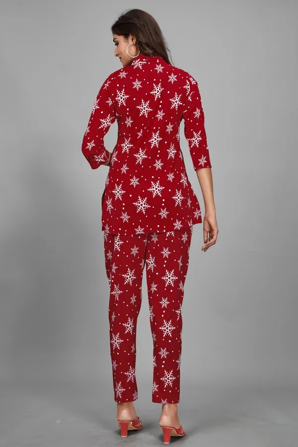 Red_Geometrical_Printed_Rayon_Kurta_and_Pant_Co-ord_Set_|_For_Women