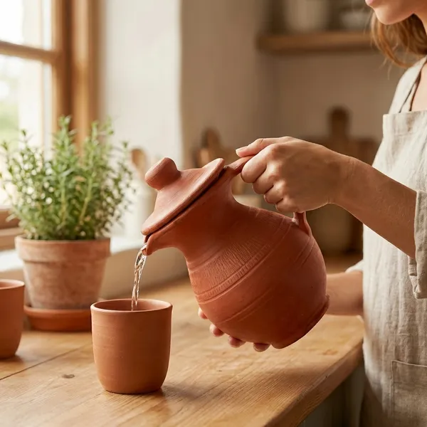 Brown_Terracotta_Clay_Pottery_Set_For_Indoor