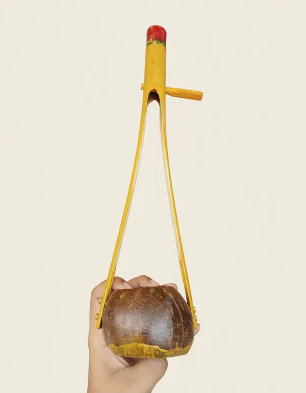 Yellow_And_Brown_Wood,_Food-Safe_Paint_Wooden_Ladle_For_Indoor