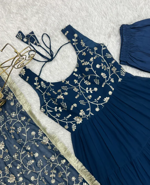 Teablue_Heavy_Pure_Soft_Fox_Georgette_Kurti_For_Women_Fully_Stitched