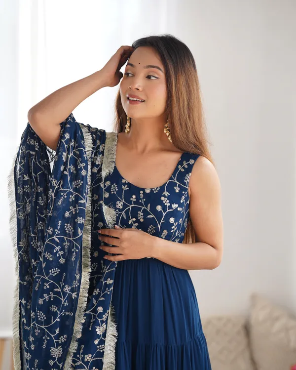 Teablue_Heavy_Pure_Soft_Fox_Georgette_Kurti_For_Women_Fully_Stitched
