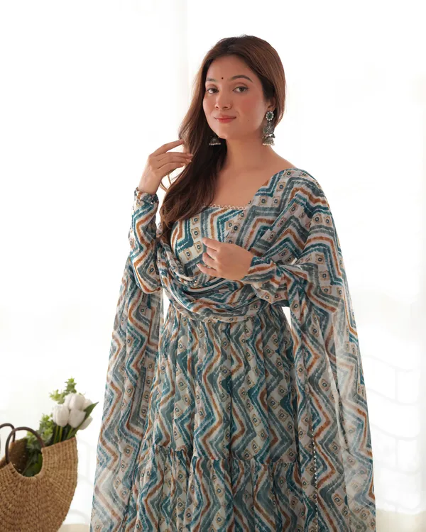 Blue_Heavy_Pure_Soft_Fox_Georgette_Zigzag_Print_Kurti_Set_For_Women_Fully_Stitched