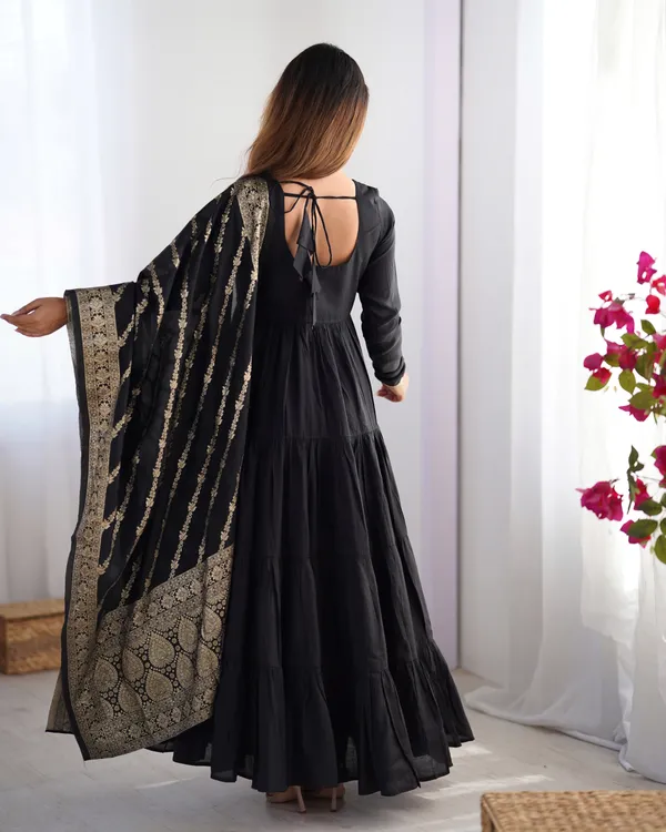 Black_Heavy_Pure_Romansilk_Chanderi_Anarkali_For_Women_Fully_Stitched