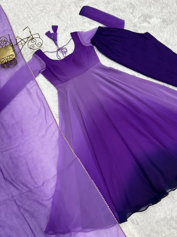 Purple_Heavy_Pure_Soft_Fox_Georgette_Kurti_Set_For_Women_Fully_Stitched