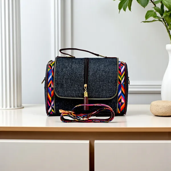 Black_Canvas__Casual_Sling_Bag_For_Women