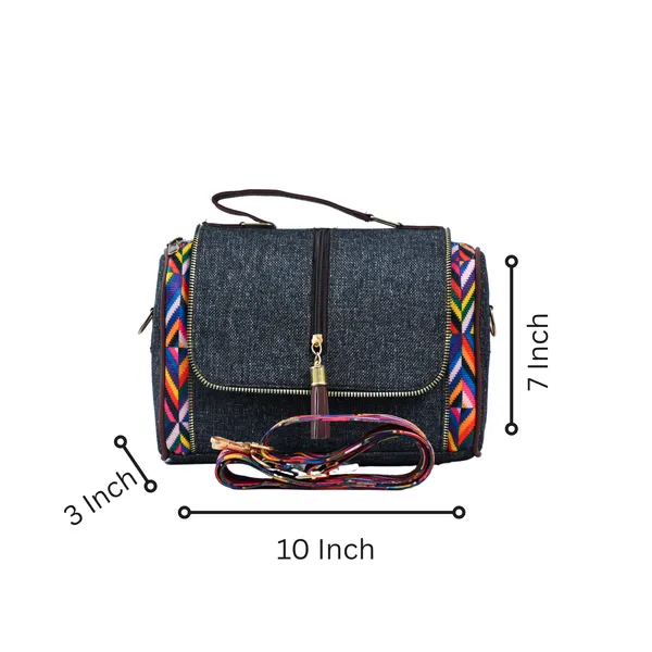 Black_Canvas__Casual_Sling_Bag_For_Women