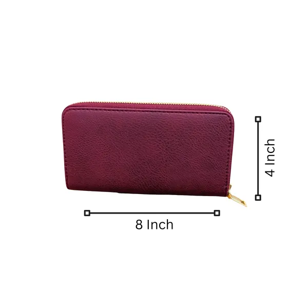 Maroon_Casual_Wallet_For_Women