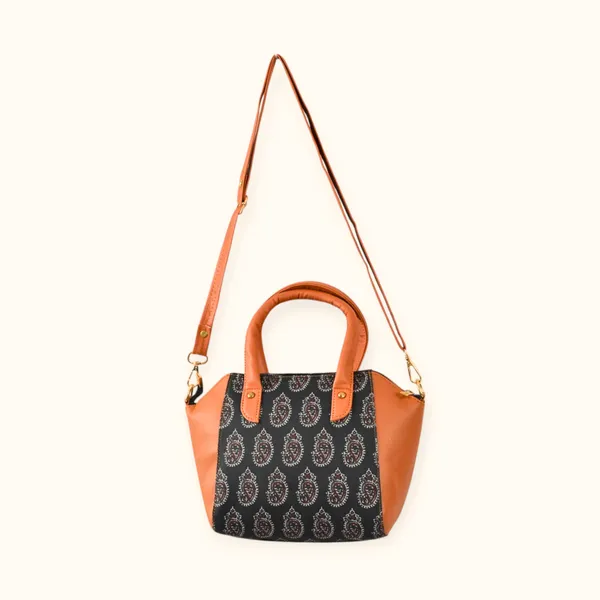 Black_&_Brown_Canvas_Shoulder_Bag_For_Women