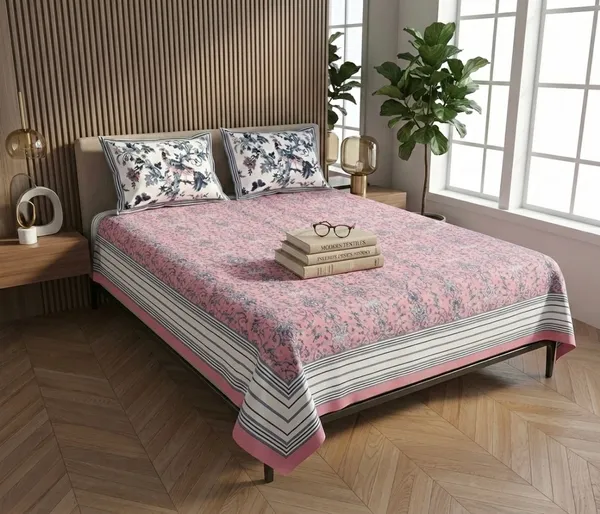 Soft_Pink_Floral_Cotton_Bedsheet_Set