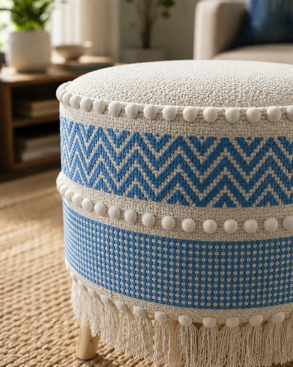 Blue_Boho_Handwoven_Ottoman_Stool_with_Pom-Pom_Detailing