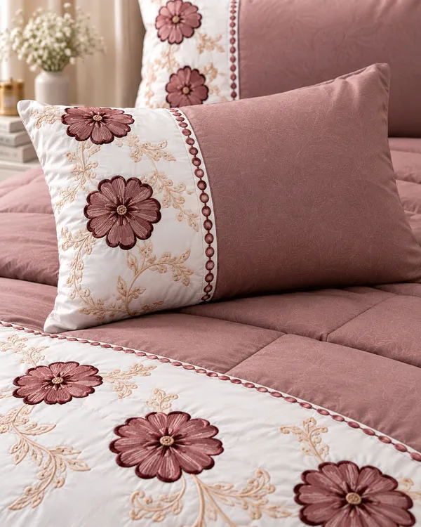Sundown_Terracotta_&_White_Floral_Bedding_Set_-_6_Piece_Set_with_comforter
