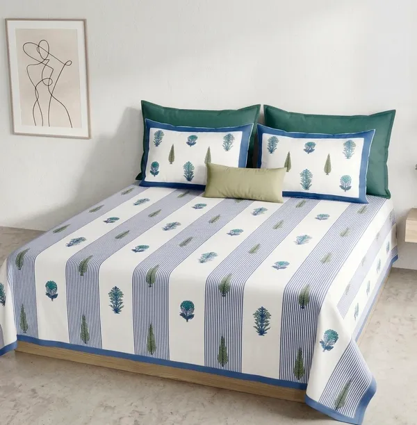 Bagh-e-Neel_Pure_Cotton_Stripes_Bedsheet_Set_-_with_2_Pillow_Covers