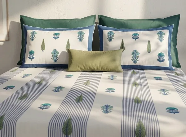 Bagh-e-Neel_Pure_Cotton_Stripes_Bedsheet_Set_-_with_2_Pillow_Covers