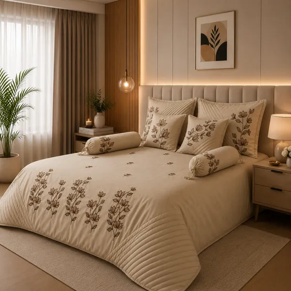 Beige_Floral_Lotus_Embroidery_Bedsheet_Set_-_Pack_of_7_pieces