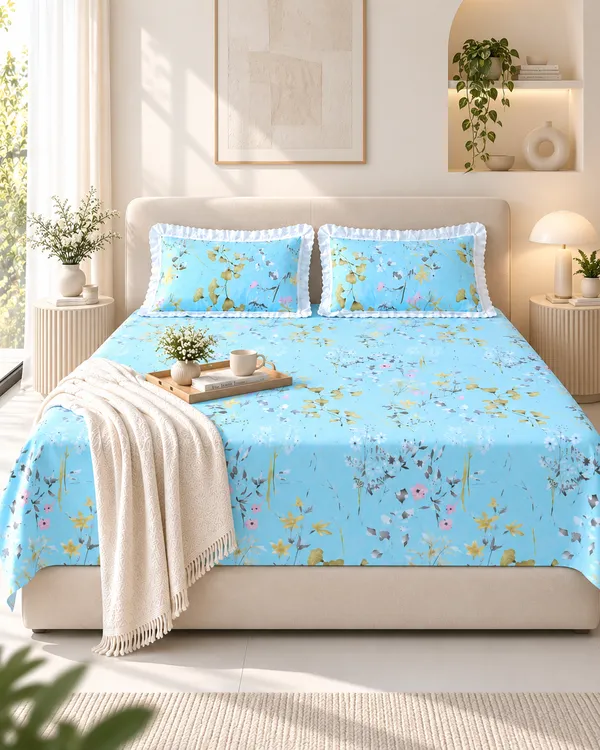 Blue_Botanical_Bedsheet_Set_-_with_Lace_Detailing