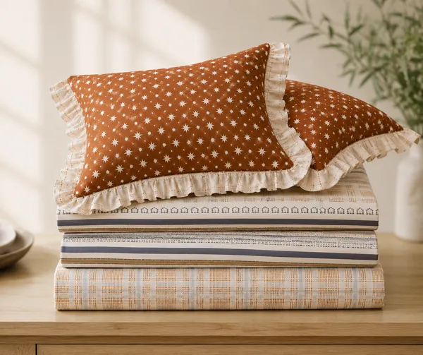 Brown_Cinnamon_Stripes_Bedsheet_set_-_with_beautiful_Frills