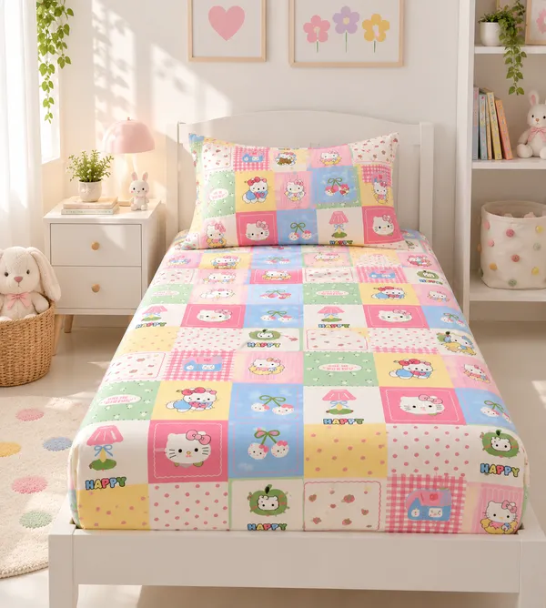 Happy_Candy_Kids_Fitted_Bedsheet