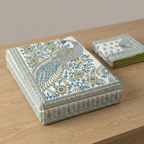 Royal_Peacock_Floral_Pure_Cotton_Super_King_size_Bedsheet_Set