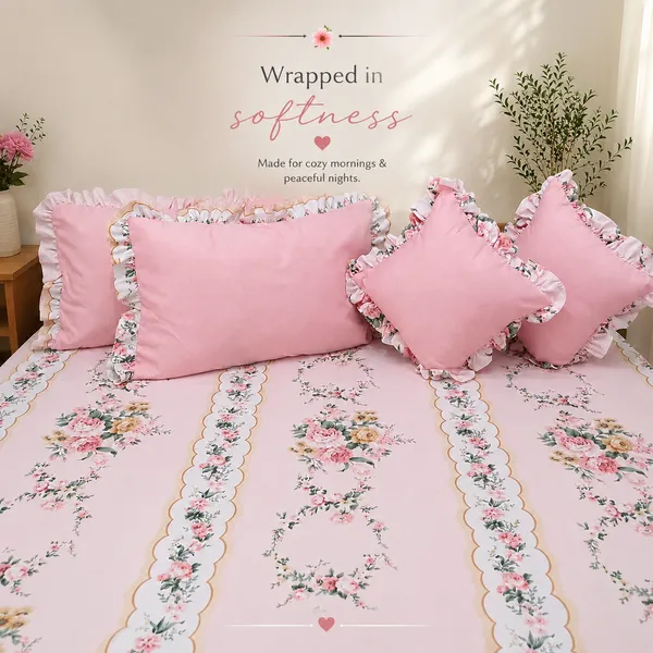 Blush_Bloom_Floral_King_size_Bedsheet_Set-_with_2_cushions