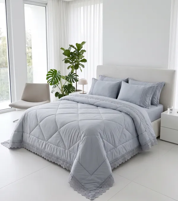 Grey_Macaron_4_piece_Comforter_Set_-_The_Heirloom_Lace_Collection