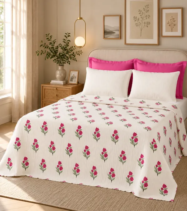 Gulab_Gulzar_–_Pink_Rose_Floral_Bedsheet_Set_-_with_2_Pillow_Covers