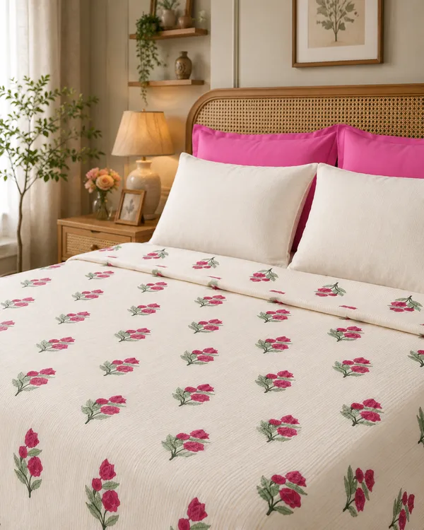 Gulab_Gulzar_–_Pink_Rose_Floral_Bedsheet_Set_-_with_2_Pillow_Covers