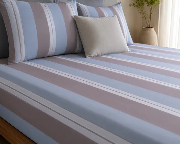 Coastal_Blue_Stripes_300_TC_Pure_Cotton_King_Size_Bedsheet_Set