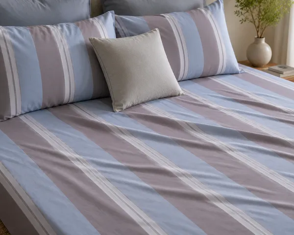 Coastal_Blue_Stripes_300_TC_Pure_Cotton_King_Size_Bedsheet_Set