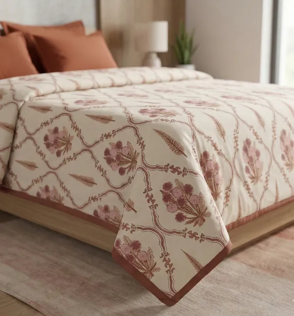 Rust_Blossom_Jaal_Pure_Cotton_Reversible_Dohar