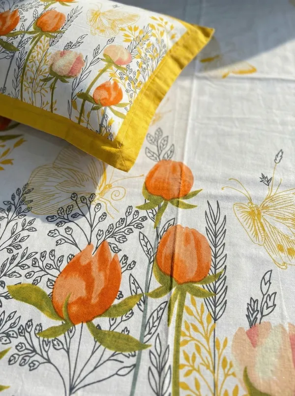 Marigold_Bloom_Pure_Cotton_Super_King_size_Bedsheet_Set
