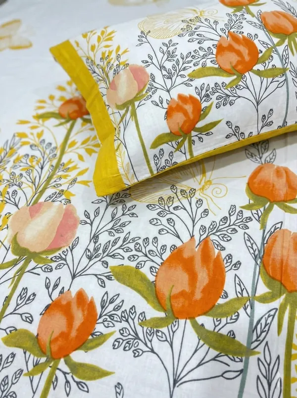 Marigold_Bloom_Pure_Cotton_Super_King_size_Bedsheet_Set