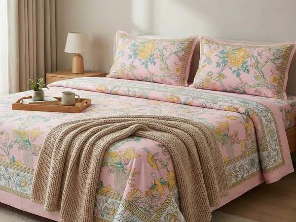 Blush_Pink_Gulbahar_Handblock_Printed_Cotton_Bedsheet_Set