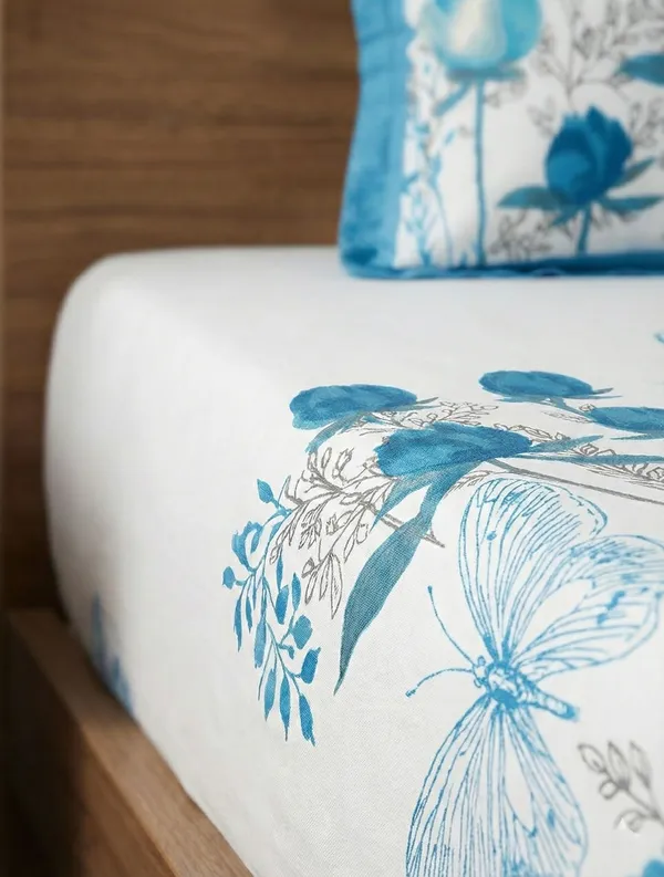 Butterfly_Bloom_Blue_Pure_Cotton_Bedsheet_-_with_2_Pillow_Covers