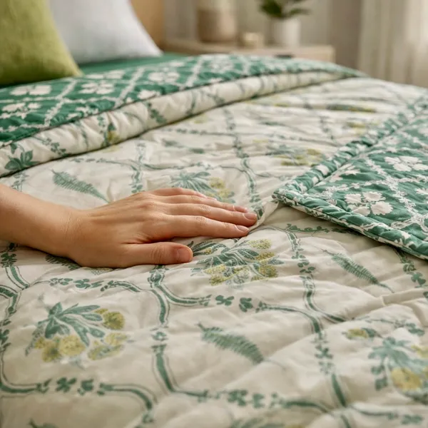 Forest_Green_Jaal_Pure_Cotton_Reversible__Dohar