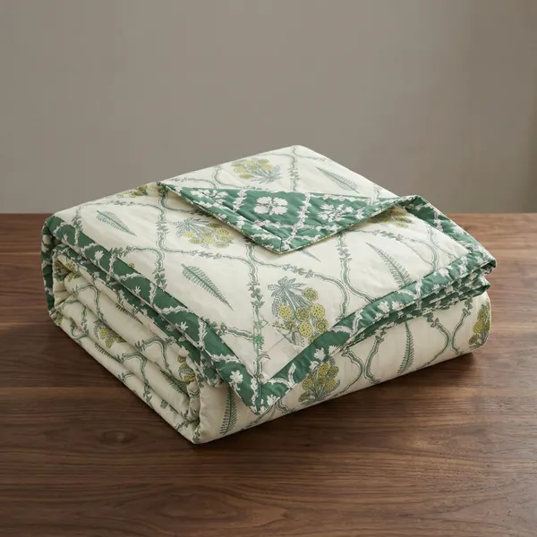 Forest_Green_Jaal_Pure_Cotton_Reversible__Dohar