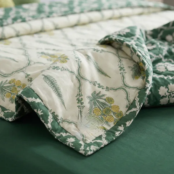 Forest_Green_Jaal_Pure_Cotton_Reversible__Dohar