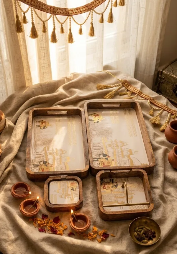 Riwaayat_Wooden_Serving_Collection_–_Tray,_Coasters_&_Napkin_Stand_Set
