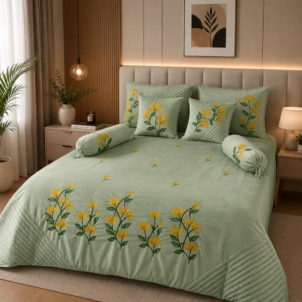 Sage_Green_Floral_Embroidery_Bedsheet_Set-_Pack_of_7_Pieces