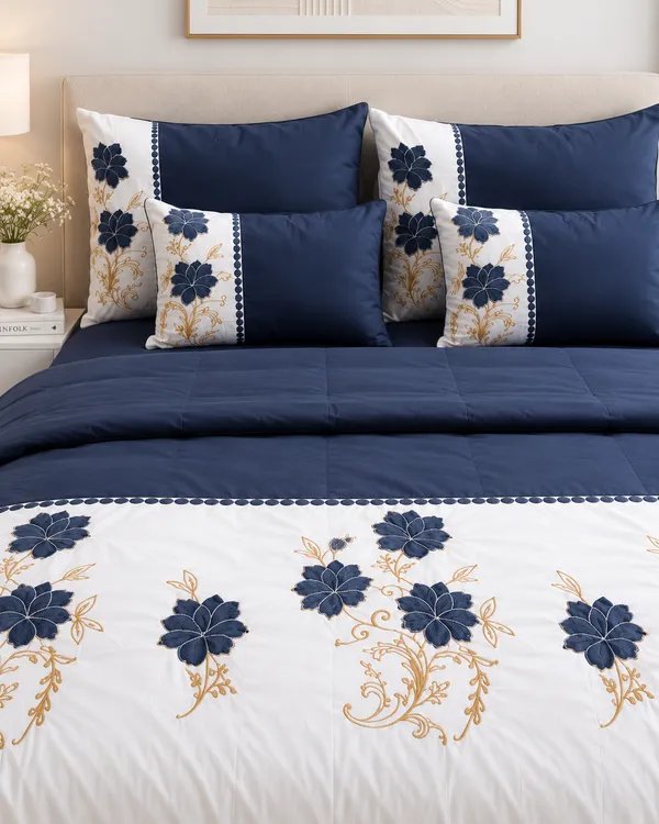 Twilight_Navy_Blue_&_White_Floral_Bedding_Set_-_6_Piece_Set_With_Comforter