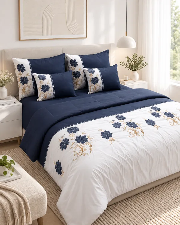 Twilight_Navy_Blue_&_White_Floral_Bedding_Set_-_6_Piece_Set_With_Comforter