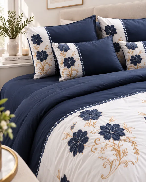 Twilight_Navy_Blue_&_White_Floral_Bedding_Set_-_6_Piece_Set_With_Comforter