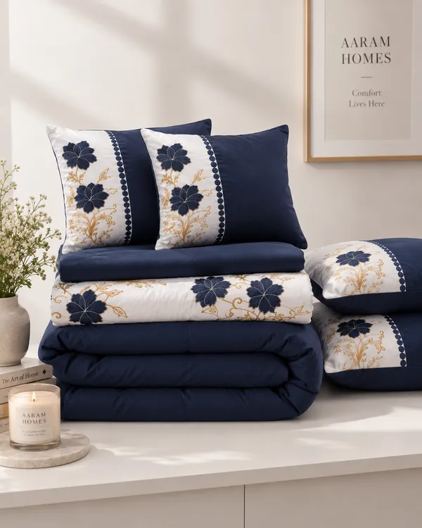 Twilight_Navy_Blue_&_White_Floral_Bedding_Set_-_6_Piece_Set_With_Comforter