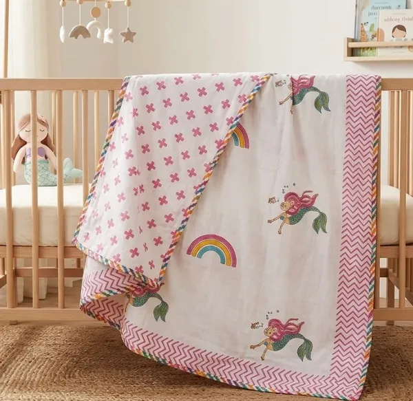 Pure_Mulmul_Reversible_Kids_Dohar_–_Mermaid_&_Rainbow_Print