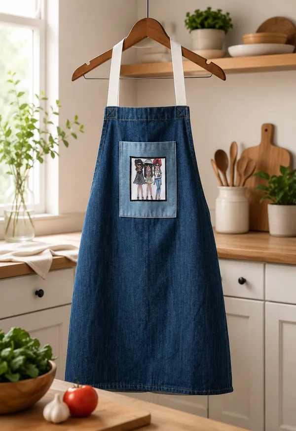 Waterproof_Denim_Kitchen_Apron_with_Pocket_|__Stylish_Kitchen_Apron