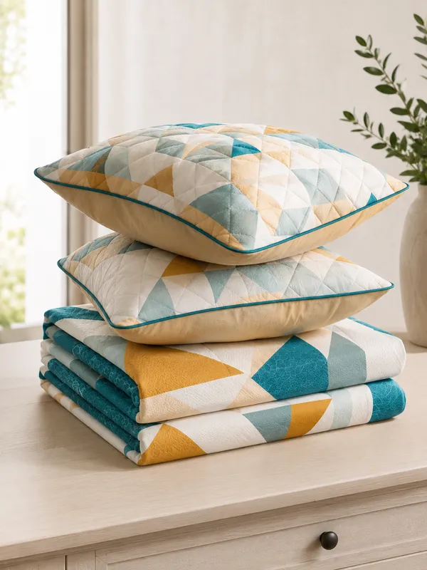 Geometric_Design_Bedsheet_Set_-_with_2_Cushions_&_2_pillow_covers