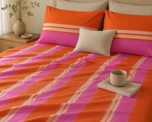 Sunset_Stripes_300_TC_Pure_Cotton_King_Size_Bedsheet_Set