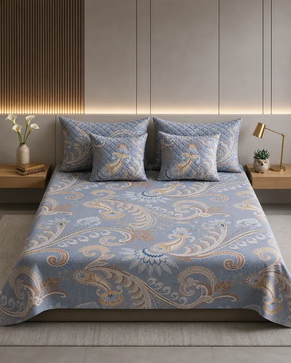 Blue_Paisley_Bedsheet_Set_with_2_cushions