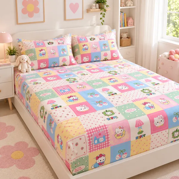 Happy_Candy_Kids_Fitted_Bedsheet