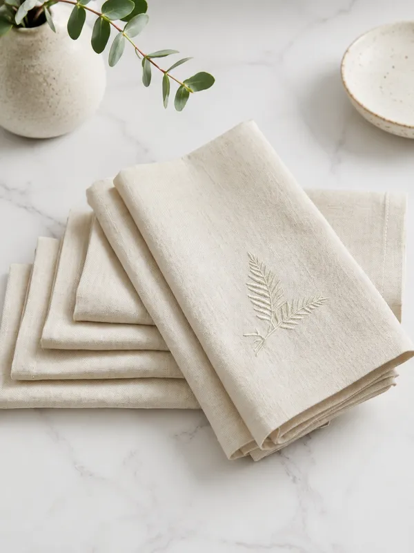 Ivory_Embroidered_Cotton_Kitchen_Napkins_|_Set_of_6_|_Pure_Cotton